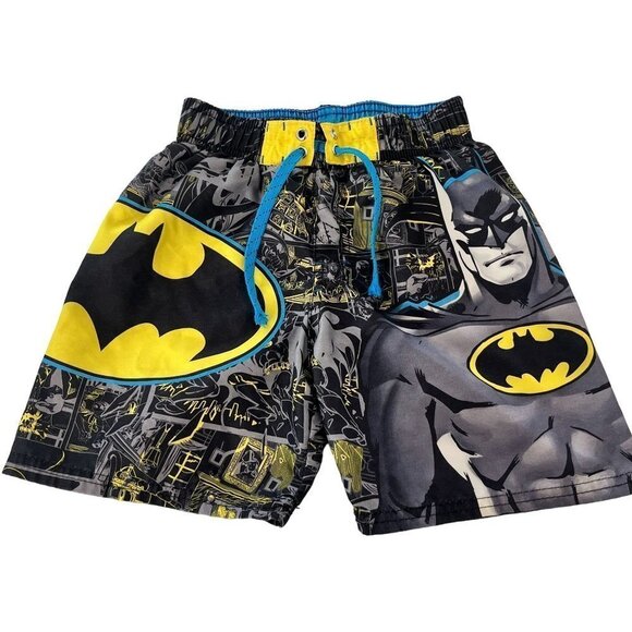 BATMAN Young Boys Board Shorts Swim Wear Trunks Stretch Waist Size S‎ - Picture 1 of 3